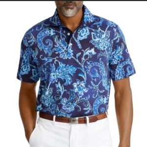 Polo Ralph Lauren paisley Blue and Light Blue Polo Shirt